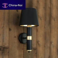 Traditional wall light KANGOS indoorpolished brassfabric