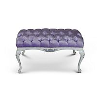 New Baroque design upholstered bench fabricpainted woodcustom