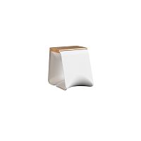 Contemporary side table SOLIScherrywoodelmresin base