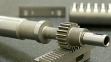 Straight-toothed rack and pinion shafted