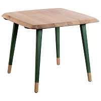Contemporary dining table DVOJI solid woodteaksquare