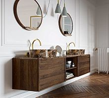 Double washbasin cabinet MILAN 2019wall-hungwoodenmarble