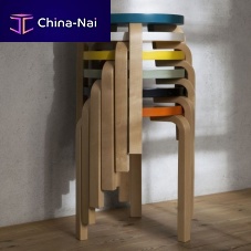Contemporary stool 60leatherfabricplywood