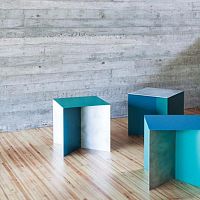 Contemporary stool ALUaluminumblue