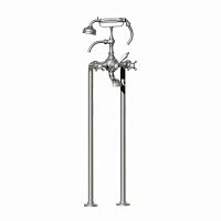Double-handle bathtub mixer tap 01.498floor-mountedchromed metalbathroom