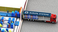 Truck loading and unloading system ATLScontainerpallettrailer