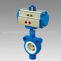 Butterfly valve pneumaticfor controlstraight