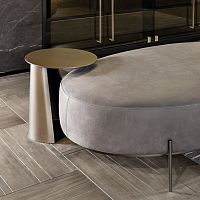 Contemporary side table VICTORbronzebronze baseoval