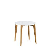 Contemporary side table ARCteaktempered glasssynthetic fiber