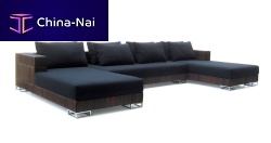 Modular sofa U-ZOcontemporaryfabricblack