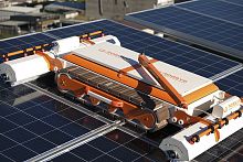 Solar panel cleaning robot RTM PROdry cleaningwet cleaning