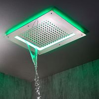 Shower head with chromotherapy HI0925ceiling-mountedrectangularrain