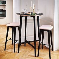 Contemporary bar stool NORDIC : REMIX 2woolbeech baseupholstered