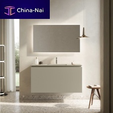 Wall-hung washbasin cabinet Amiatafree-standingwoodencontemporary