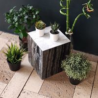 Contemporary pedestal SILVERmarblecustom