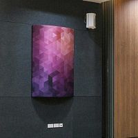 Ceiling acoustic panel CONVEXABSORBER®for wallin acoustic fabricrectangular