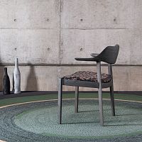 Contemporary dining chair WING LUX LDindoorfabricoak base