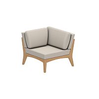Contemporary armchair ZENHITfabricteakwith removable cushion