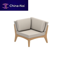 Contemporary armchair ZENHITfabricteakwith removable cushion
