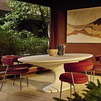 Original design dining table FENICEcementacrylic basePolimex® base