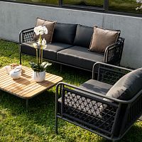 Contemporary sofa CORTINATextilene®ropegray