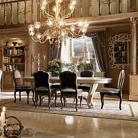 Traditional table MOSCOWwalnutovalwhite