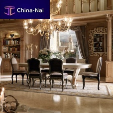 Traditional table MOSCOWwalnutovalwhite