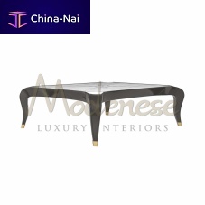 Contemporary coffee table 20115woodenmarblemetal base