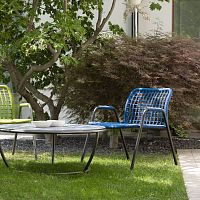 Contemporary armchair Sailor ropesteelhandmade