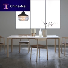 Contemporary table RADIUSsolid woodashceramic