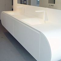 Double washbasin cabinet wall-hungcompositecontemporary
