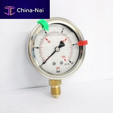 Analog pressure gauge PG-63-10BAR WHthreadedstainless steelbrass