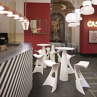 Contemporary high bar table HOPLAHPLpolyethyleneround