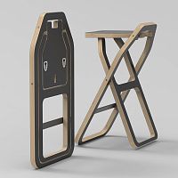 Contemporary bar stool plywoodplywood basesled base
