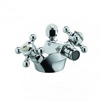 Double-handle bidet mixer tap 1926countertopchromed metalceramic