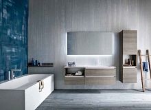 Wall-hung washbasin cabinet QB50oakcontemporarykit