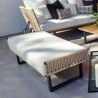 Contemporary upholstered bench SIENNA CANASTAfabricaluminum basealuminum