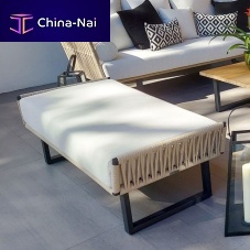 Contemporary upholstered bench SIENNA CANASTAfabricaluminum basealuminum