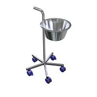 Trolley-mounted surgical basin stand 233220stainless steel