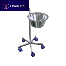 Trolley-mounted surgical basin stand 233220stainless steel