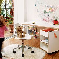 Contemporary desk EIERMANNwoodenmetalheight-adjustable