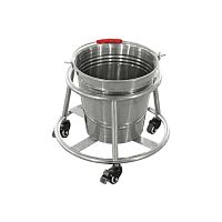 Trolley-mounted surgical basin stand YFQ-200stainless steel
