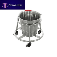 Trolley-mounted surgical basin stand YFQ-200stainless steel