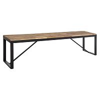 Contemporary bench EDENacaciametalwithout backrest