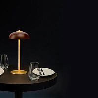 Table lamp BOLACHAmetalsolid woodcontemporary