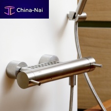 Double-handle shower mixer tap MB510for bathtubwall-mountedstainless steel