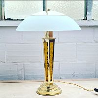 Table lamp bronzeglassArt Deco