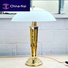 Table lamp bronzeglassArt Deco