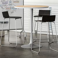 Contemporary high bar table CHA-CHAHPLsteel baseround