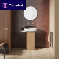 Free-standing washbasin cabinet Beamwoodencontemporary1-door